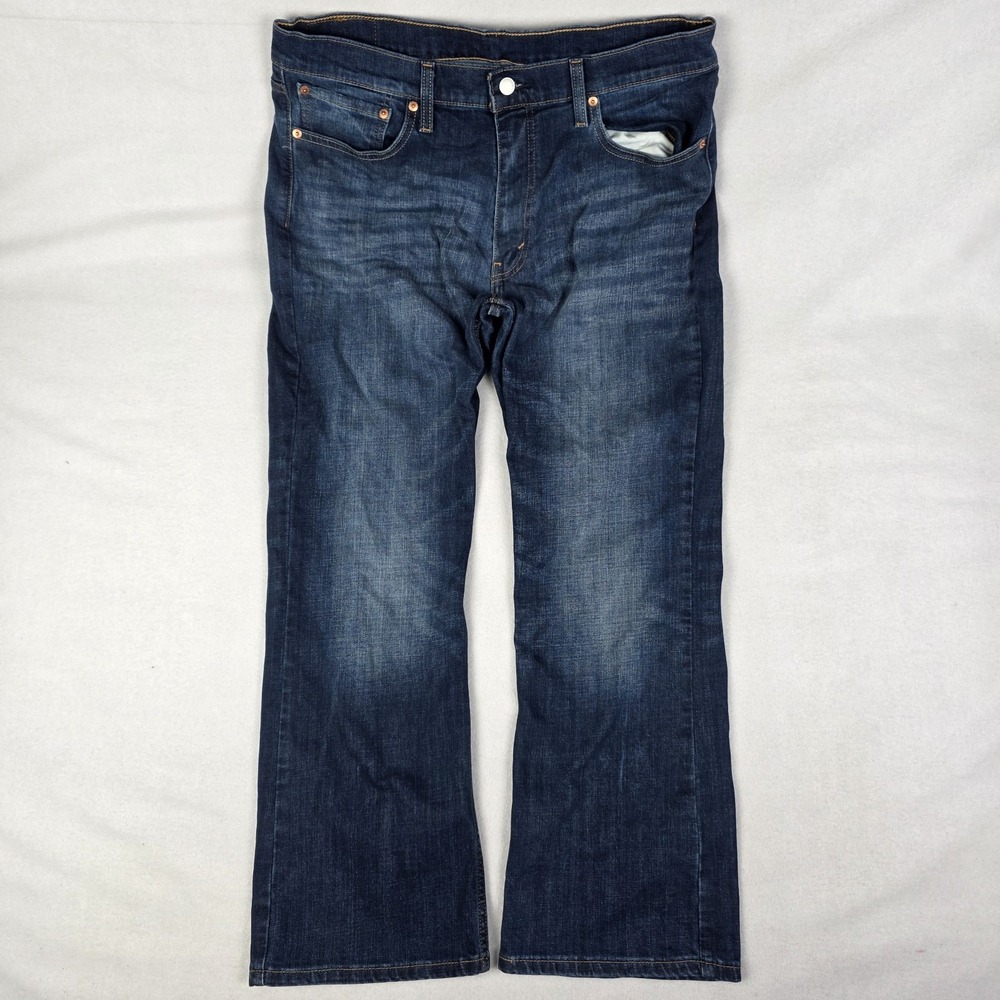 Levis 527 Bootcut Jeans Mens 36x30 Blue Fade Cowboy Western Skater Whisker Denim